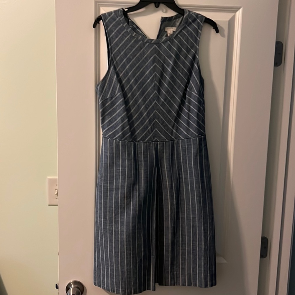 J Crew, Size 10, Blue w/ white stripe